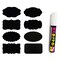 Wrapables Set of 32 Chalkboard Labels / Chalkboard Stickers With White Chalk Pen- 3.5" x 2"